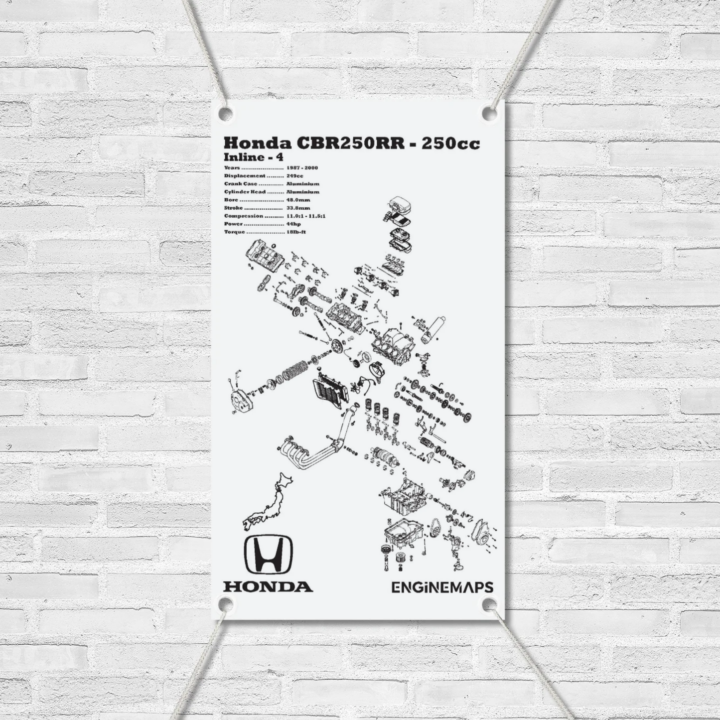 Honda CBR250RR (MC19) 250cc Exploded View Banner