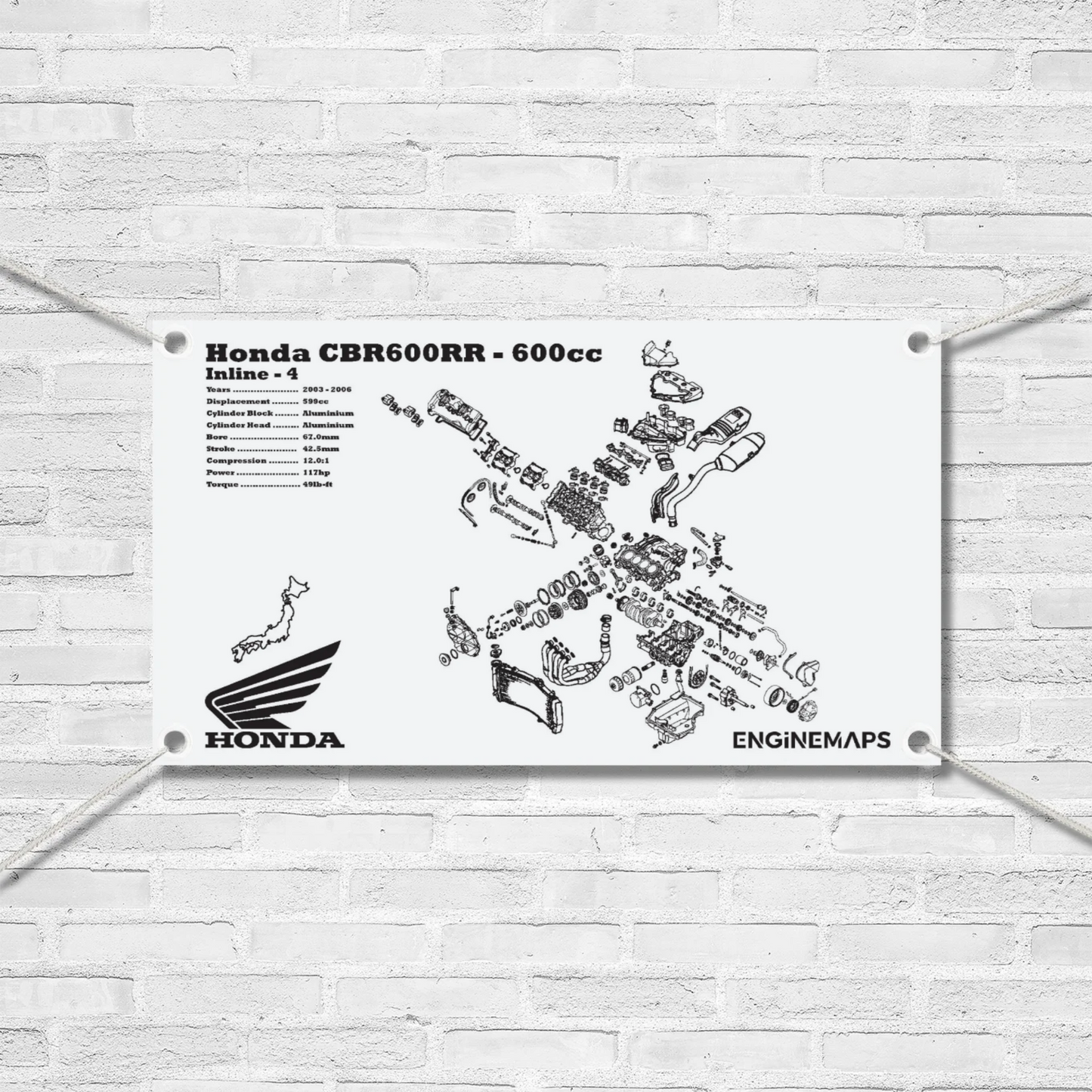 Honda CBR600RR 600cc Exploded View Banner