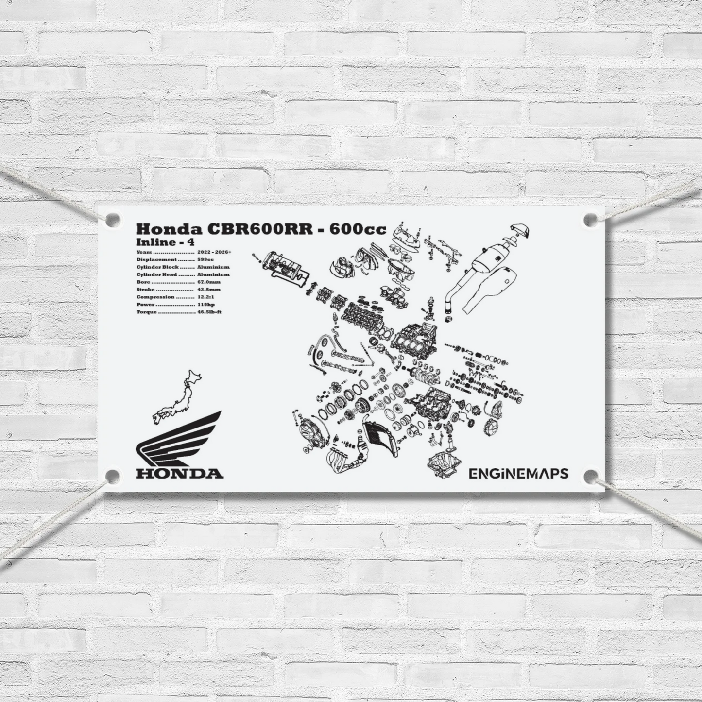 Honda CBR600RR 600cc Exploded View Banner