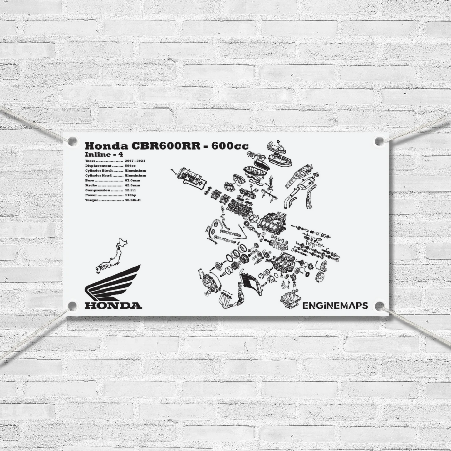 Honda CBR600RR 600cc Exploded View Banner