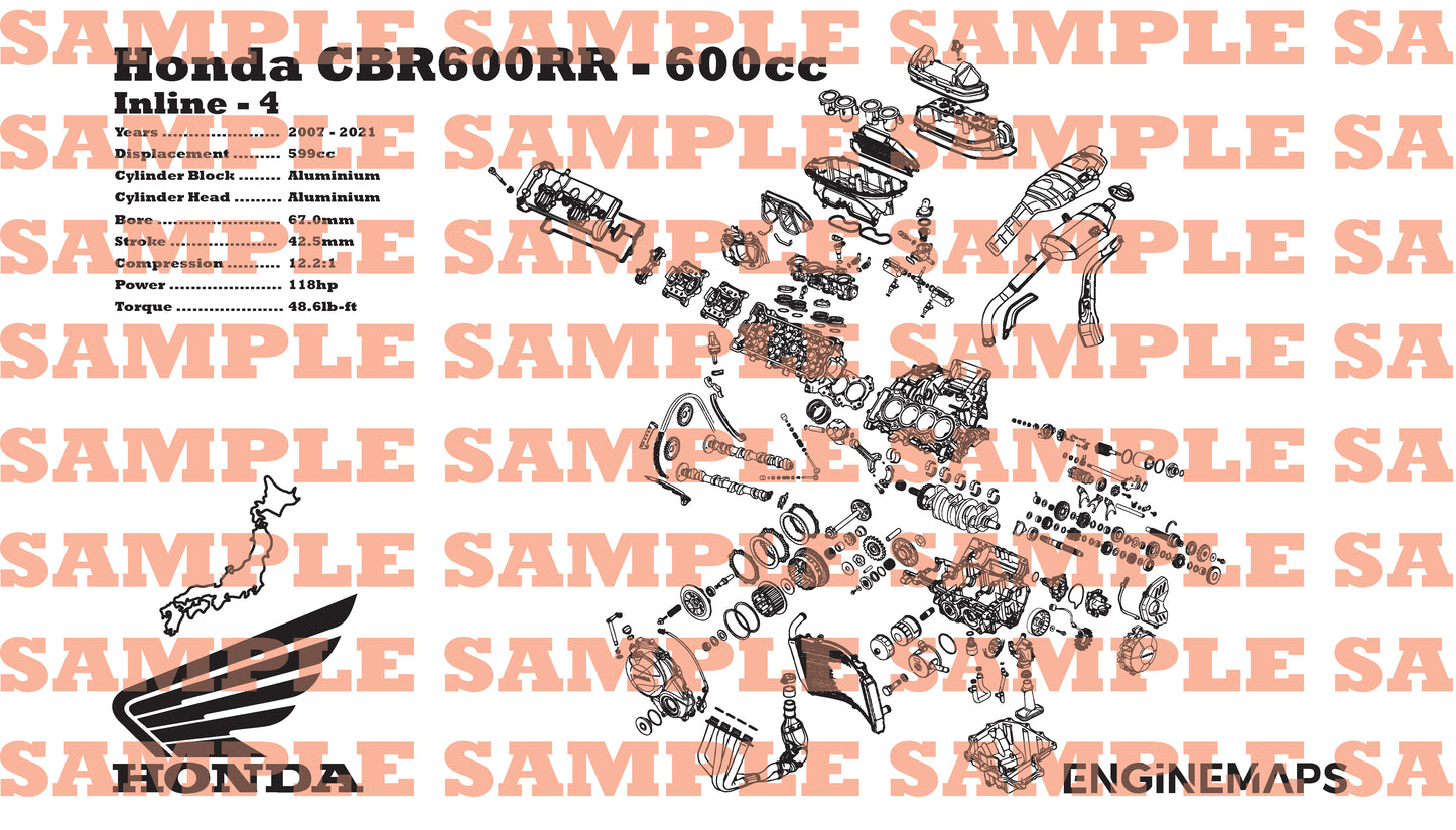 Honda CBR600RR 600cc Exploded View Banner
