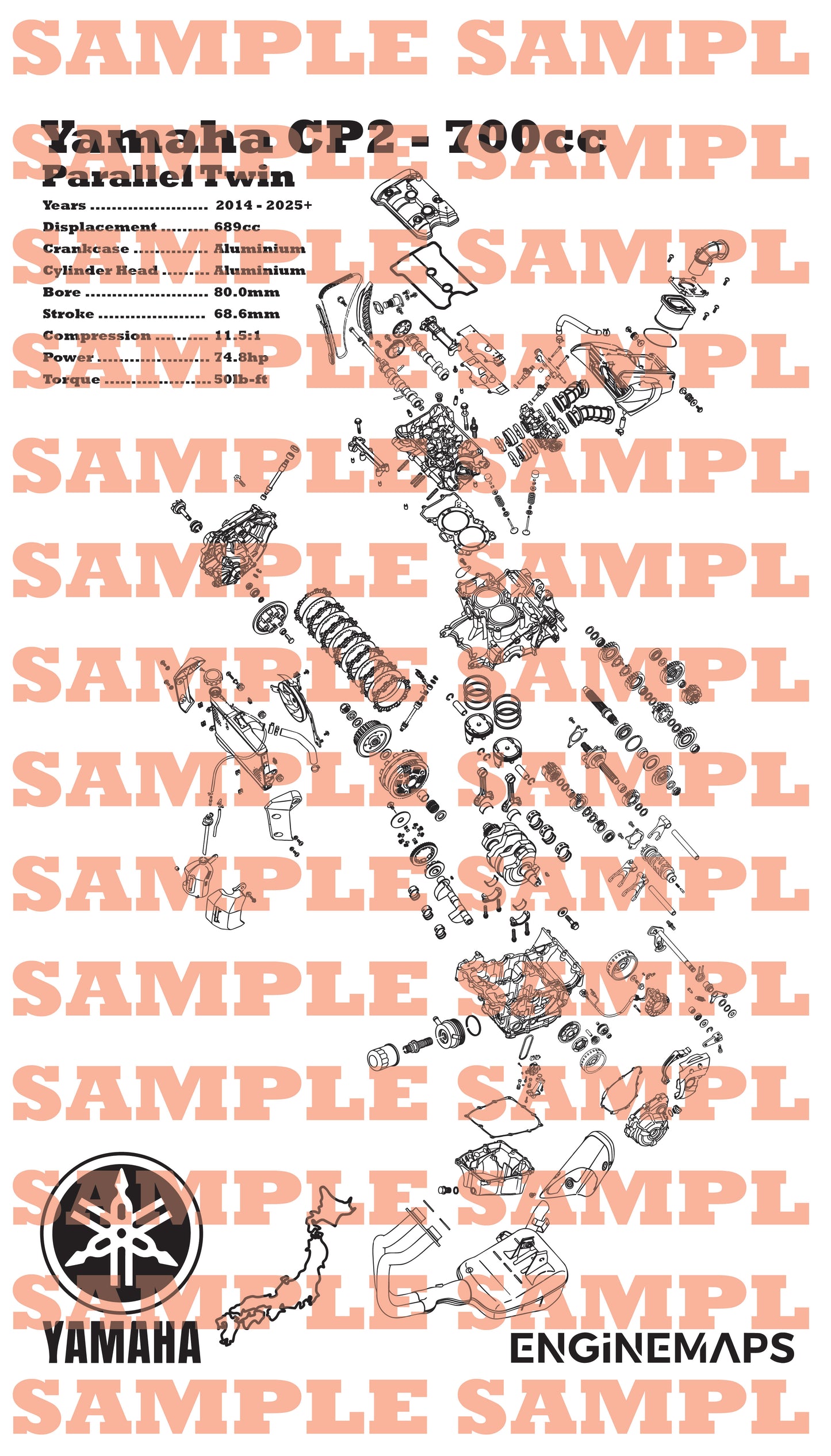 Yamaha CP2 700cc Exploded View Banner