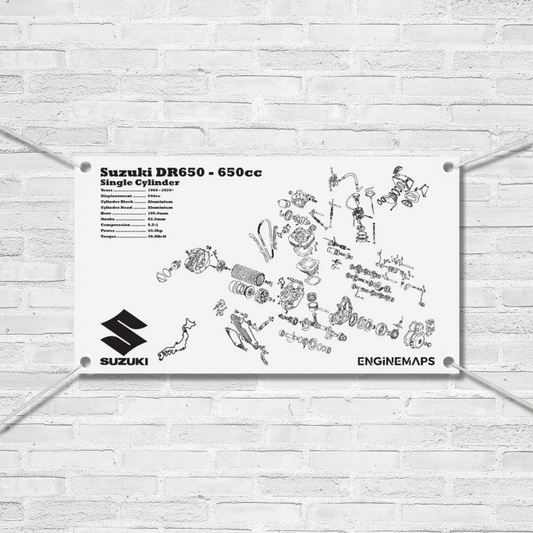 Suzuki DR650 650cc Exploded View Banner