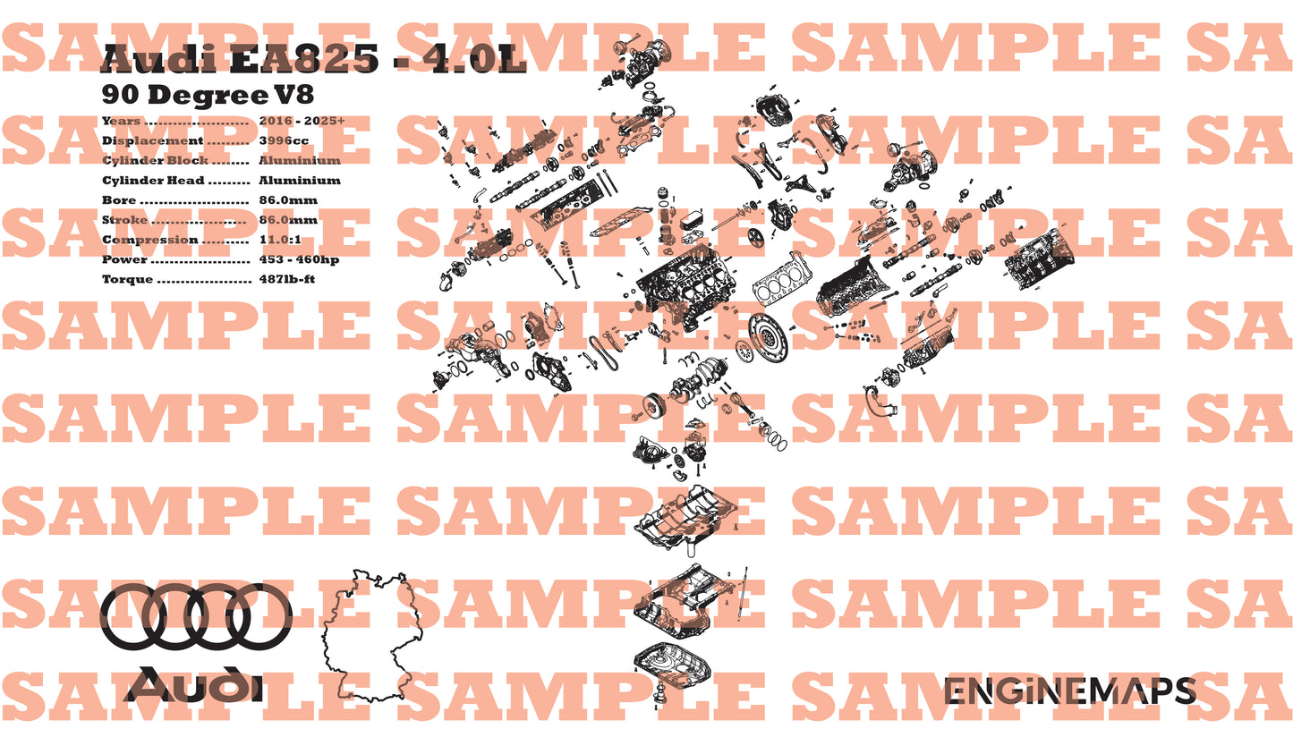 Audi EA825 4.0L Exploded View Banner