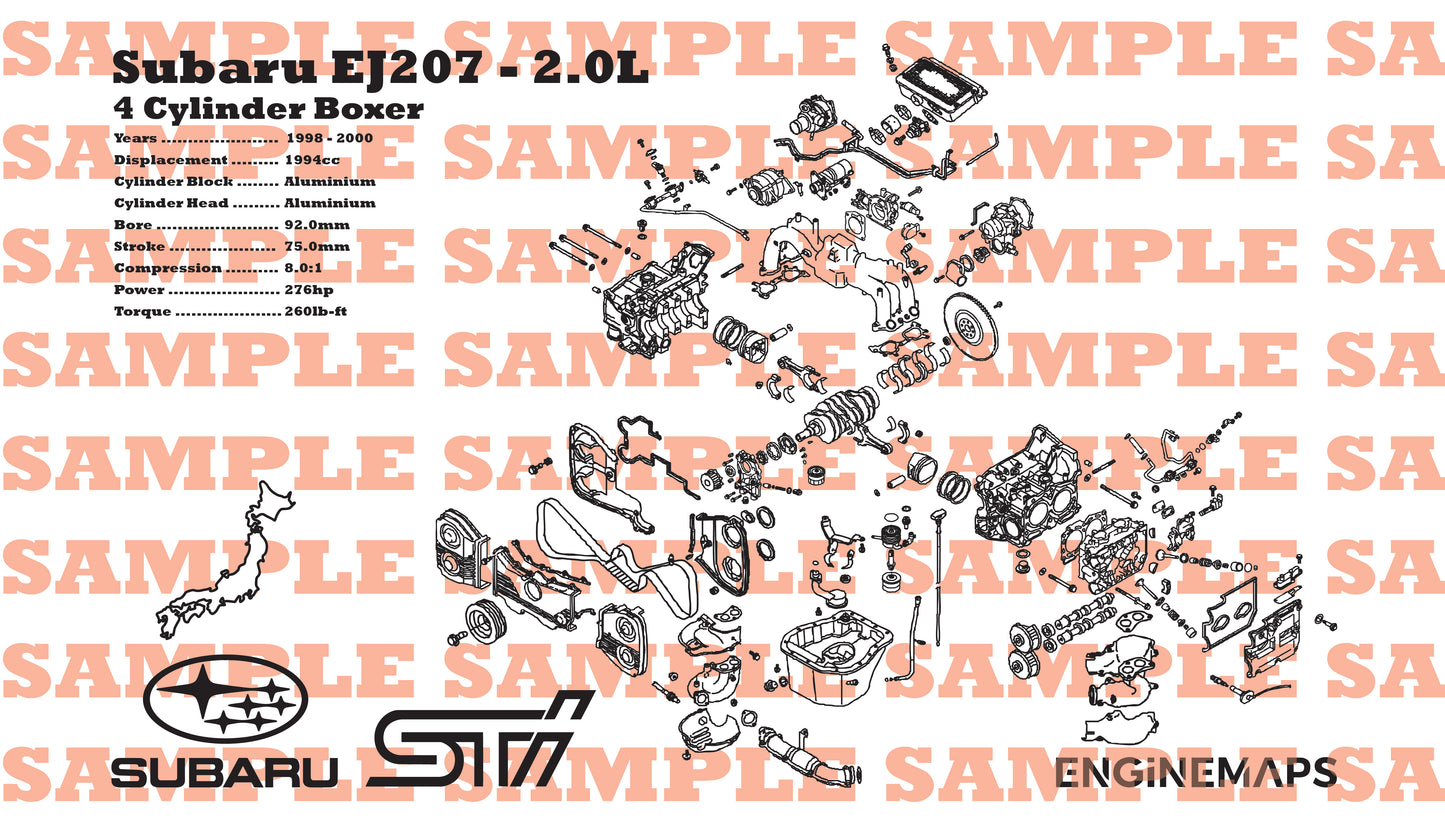 Subaru EJ207 2.0L [Non VCT] Exploded View Banner