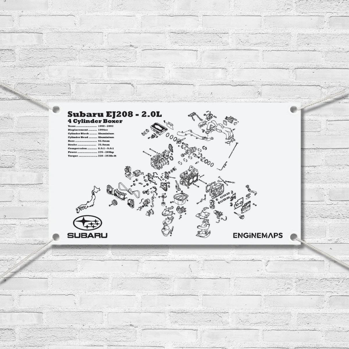 Subaru EJ208 2.0L Exploded View Banner