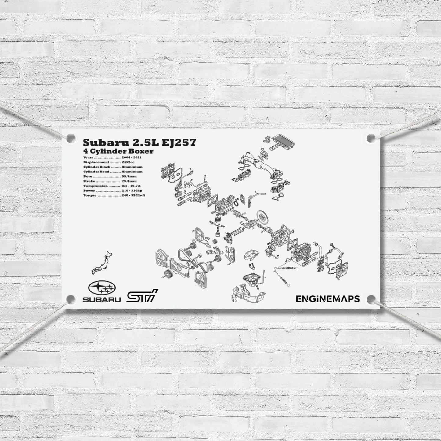 Subaru EJ257 2.5L Exploded View banner