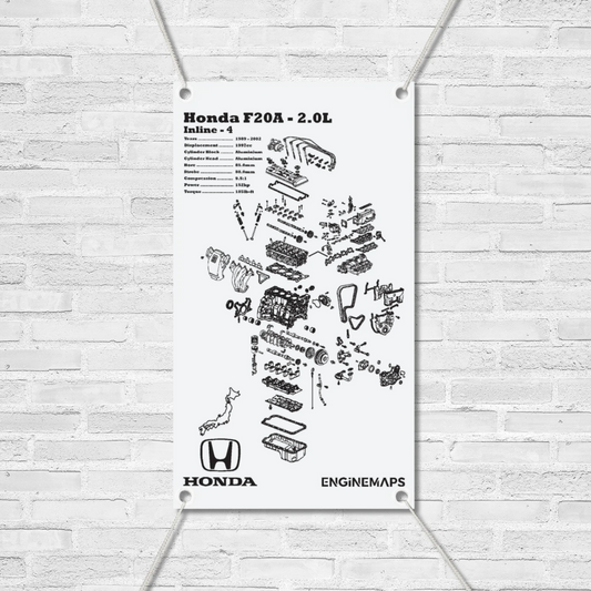 Honda F20A 2.0L Exploded View Banner