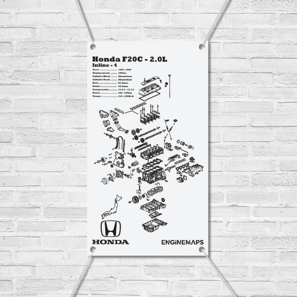 Honda F20C 2.0L Exploded View Banner – EngineMaps