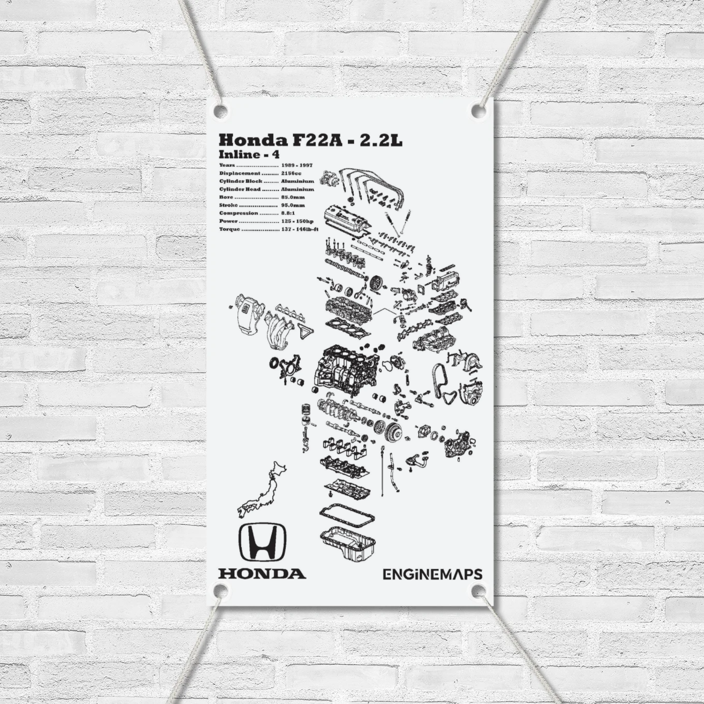 Honda F22A 2.2L Exploded View Banner – EngineMaps