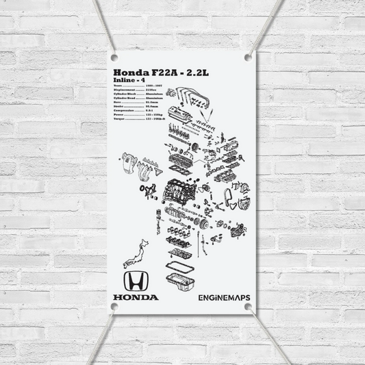 Honda F22A 2.2L Exploded View Banner