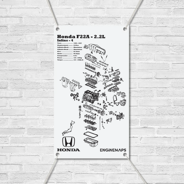 Honda F22A 2.2L Exploded View Banner – EngineMaps