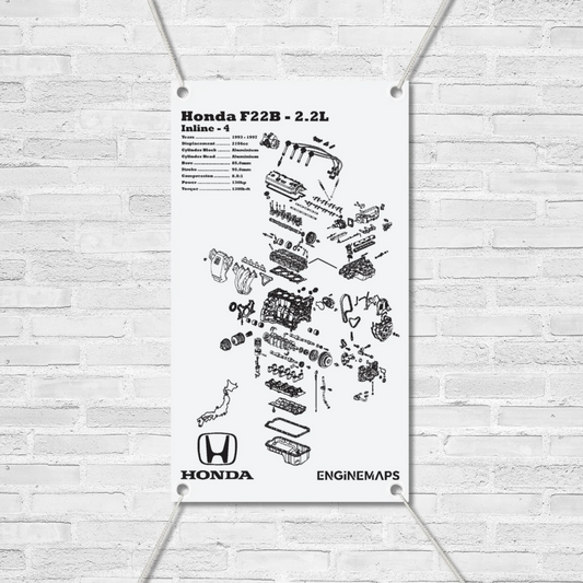 Honda F22B 2.2L Exploded View Banner