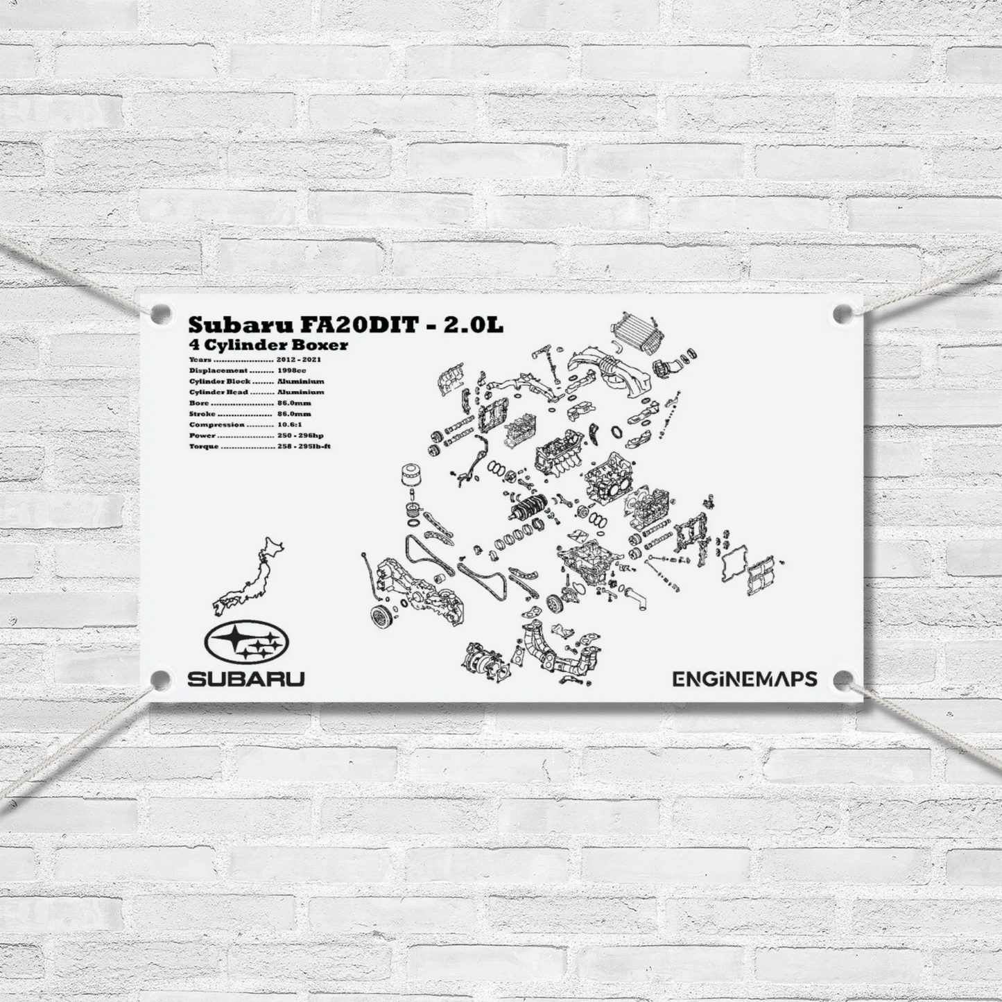 Subaru FA20DIT / FA20F 2.0L Exploded View Banner