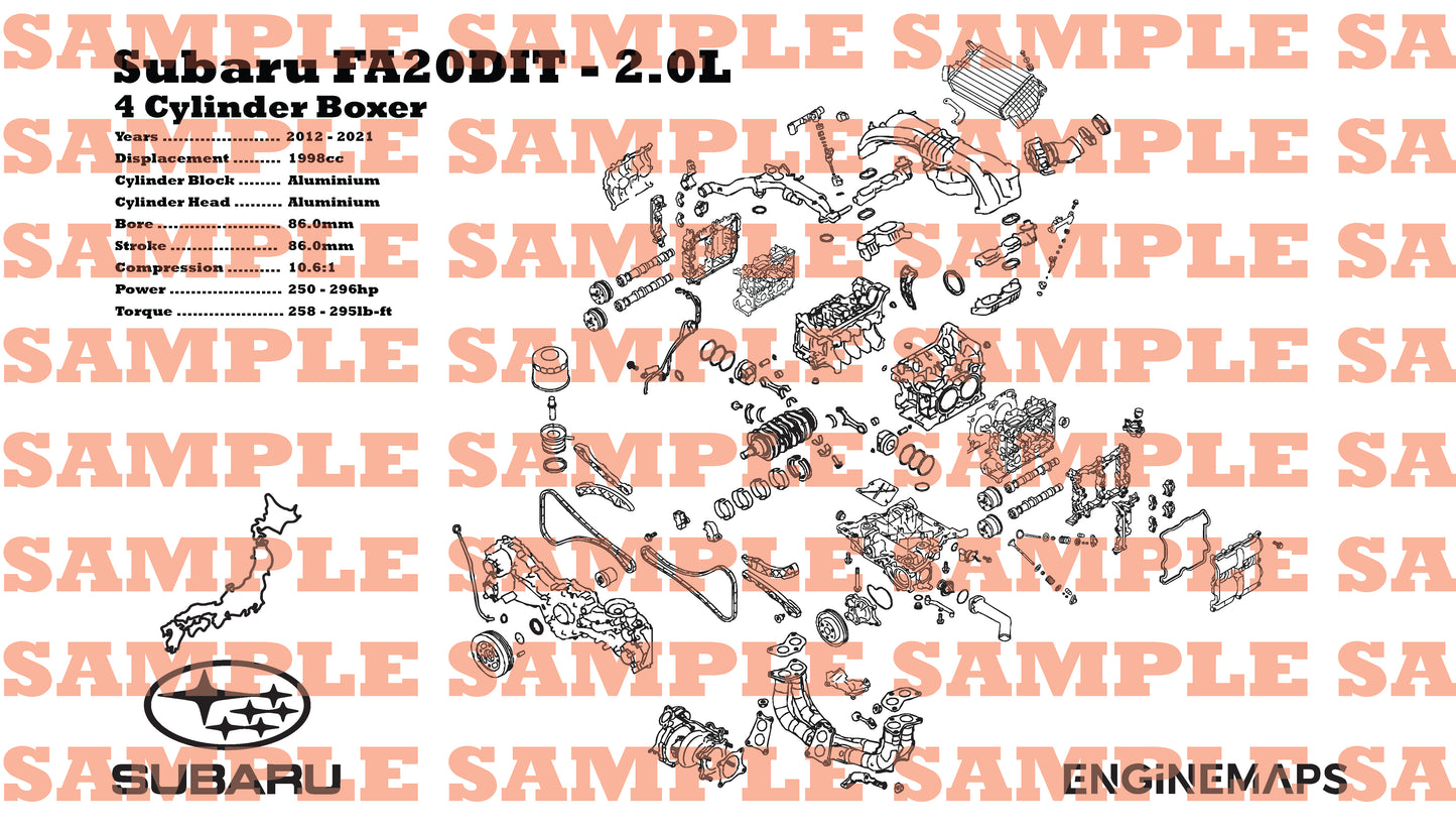 Subaru FA20DIT / FA20F 2.0L Exploded View Banner