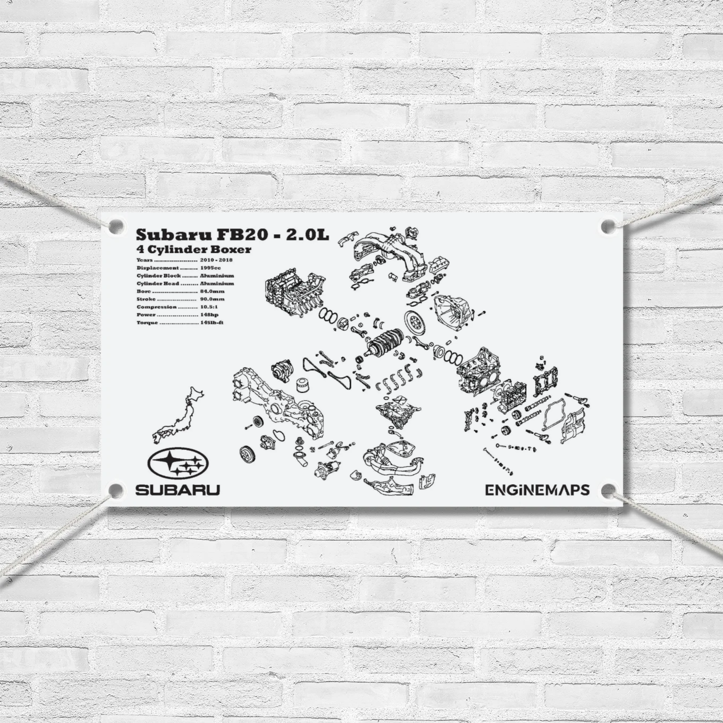 Subaru FB20 2.0L Exploded View Banner – EngineMaps
