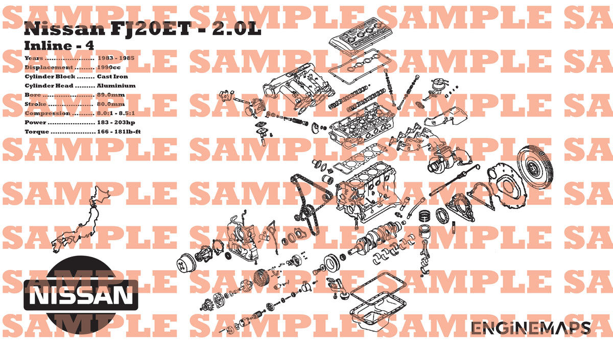 Nissan FJ20ET 2.0L Exploded View Banner