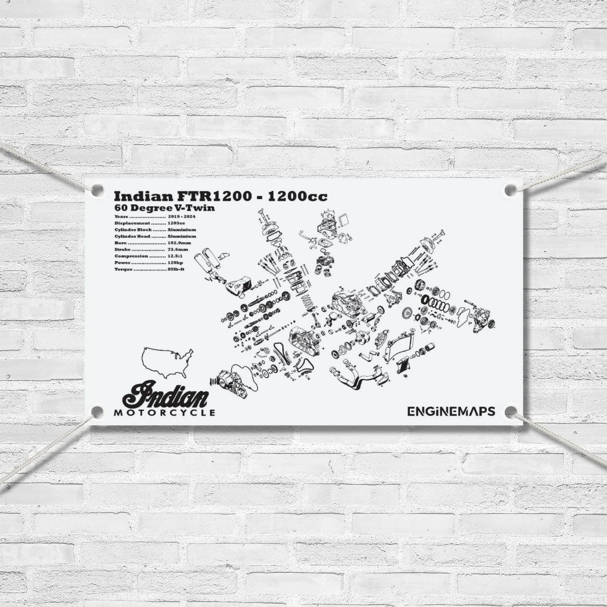 Indian FTR1200 1200cc Exploded View Banner