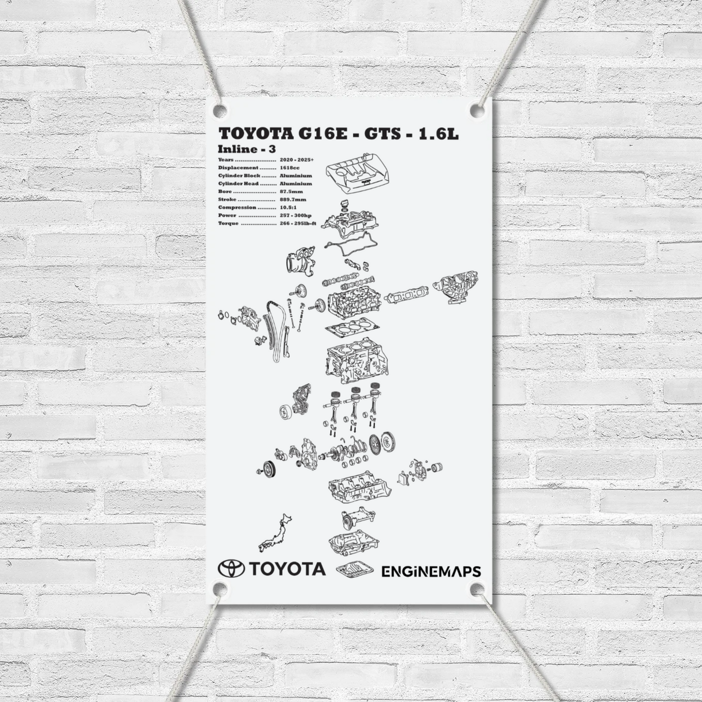 Toyota G16S-GTE 1.6L Exploded View Banner