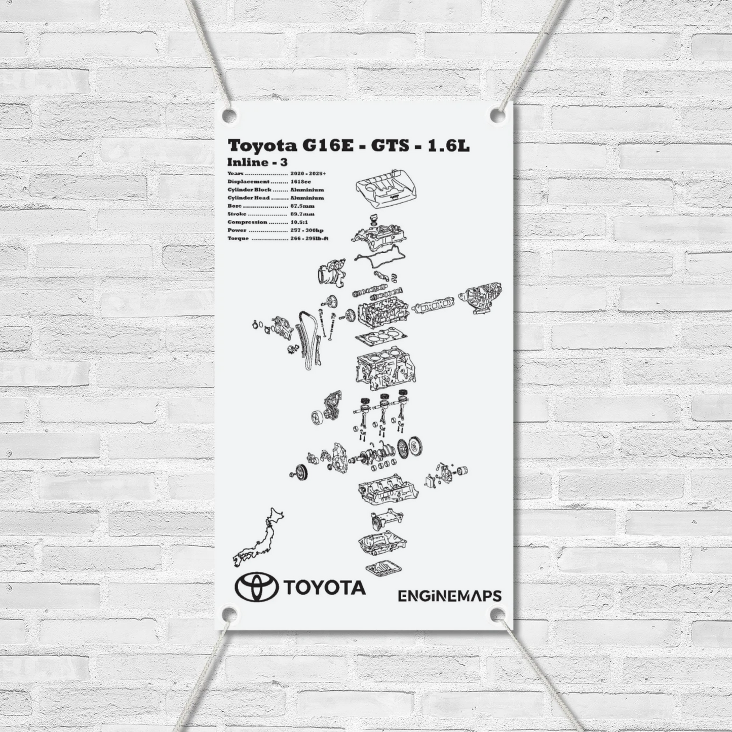 Toyota G16S-GTE 1.6L Exploded View Banner