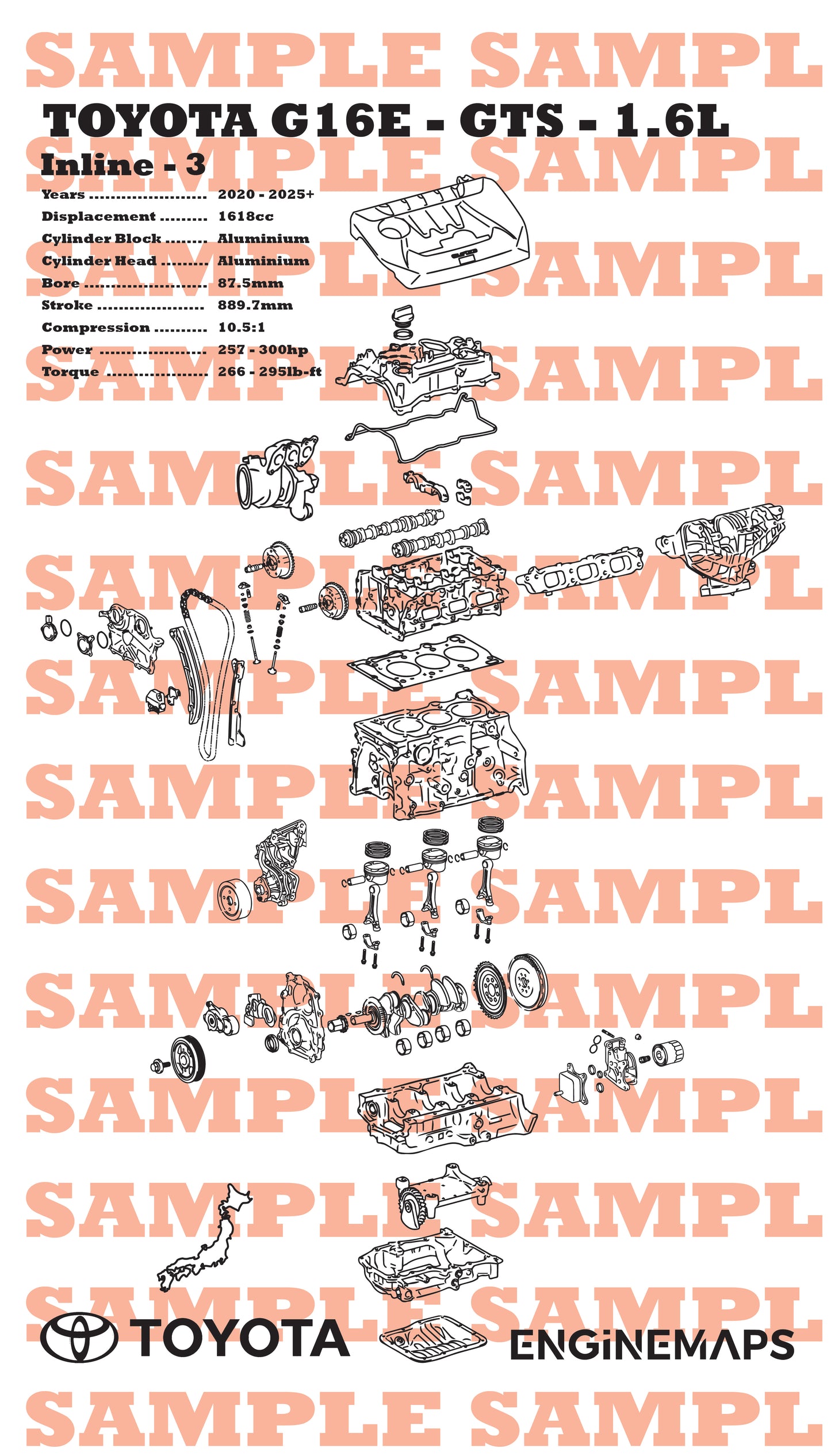 Toyota G16S-GTE 1.6L Exploded View Banner