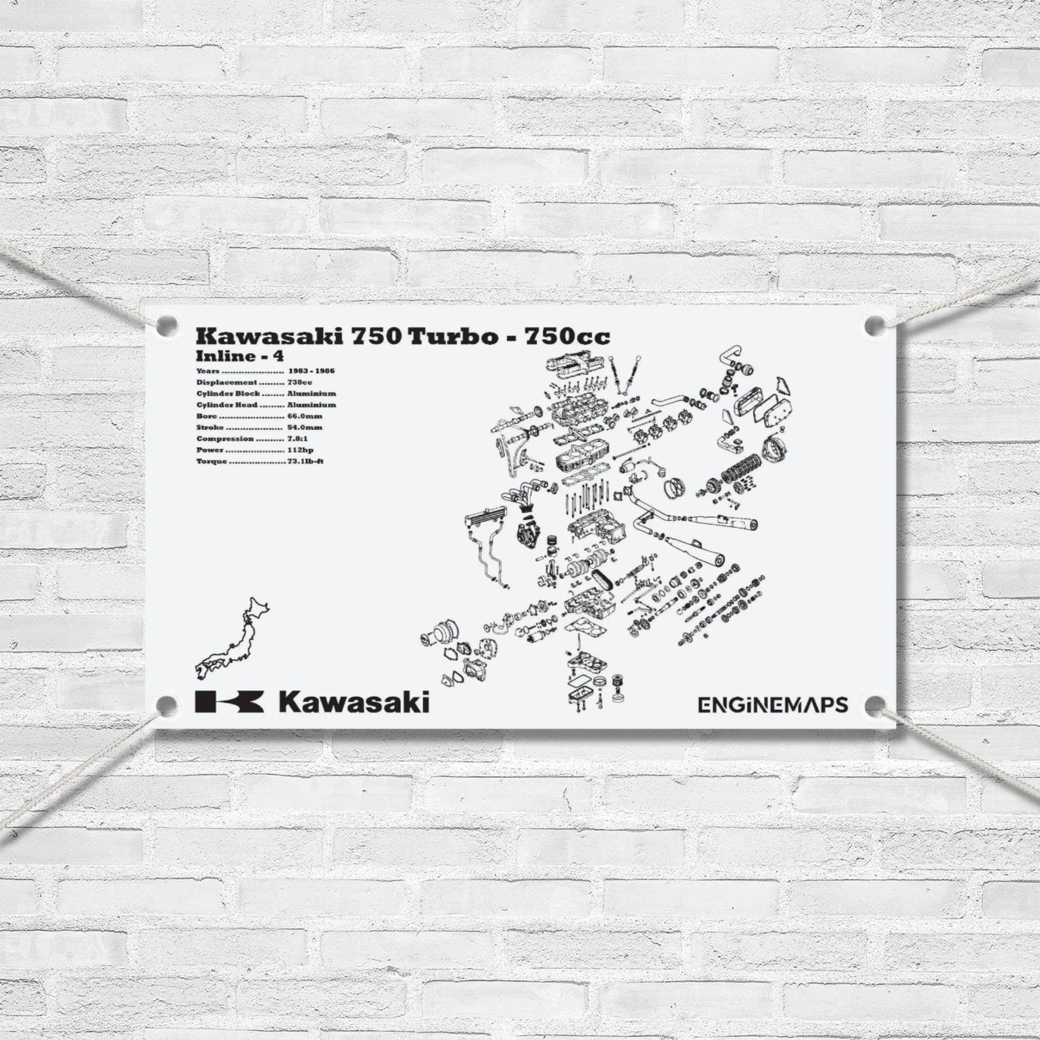 Kawasaki GPZ750 Turbo 750cc Exploded View Banner – EngineMaps