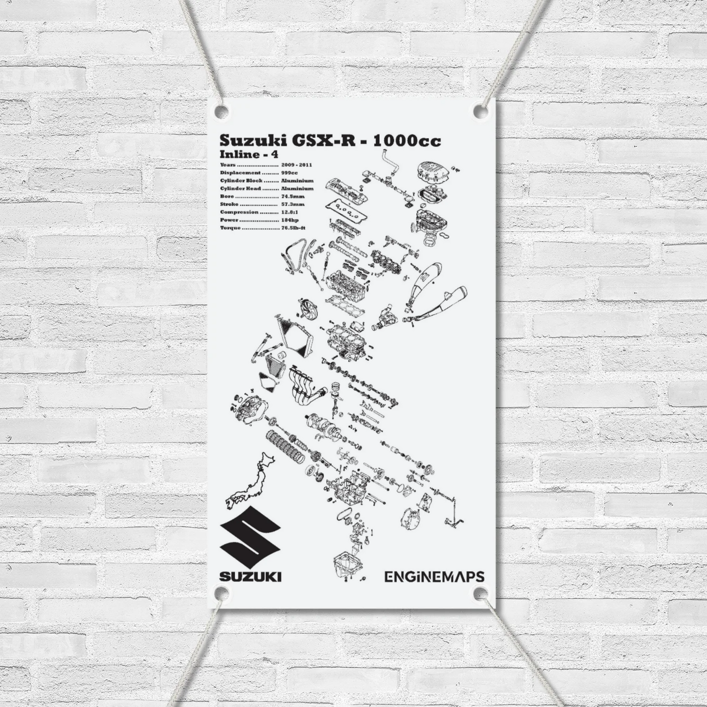 Suzuki GSXR 1000cc (K9) Exploded View Banner