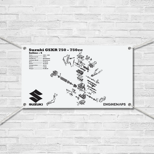 Suzuki GSXR 750cc Exploded View Banner