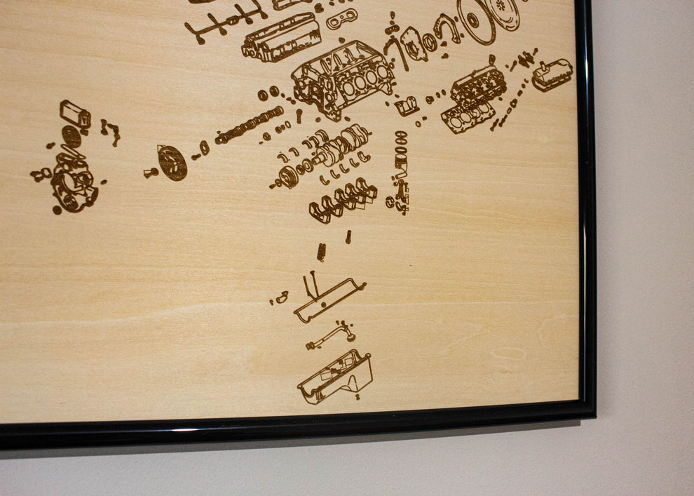 Ford Powerstroke 7.3L exploded view poster – EngineMaps