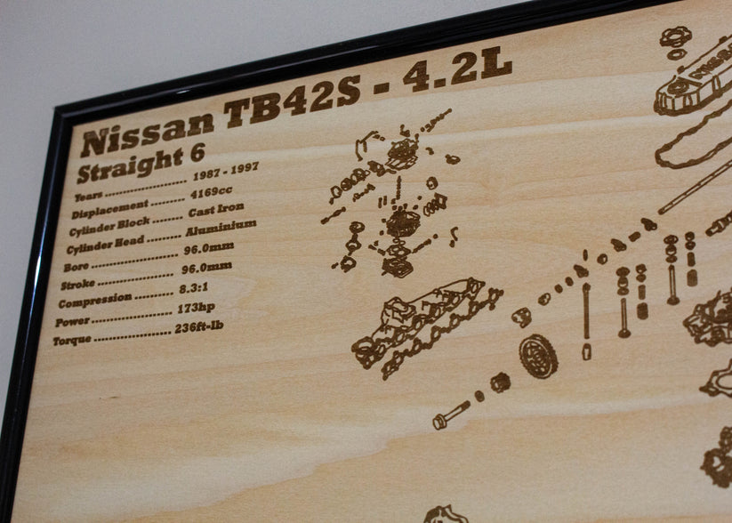 Nissan TB42S 4.2L exploded view poster – EngineMaps