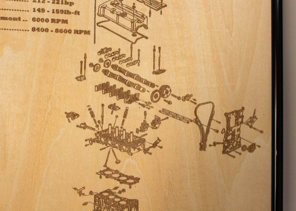 Honda K20A 2.0L Exploded View Poster – EngineMaps