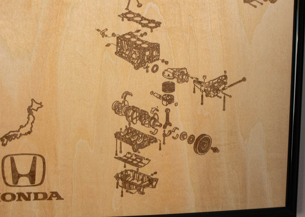Honda K20A 2.0L Exploded View Poster – EngineMaps