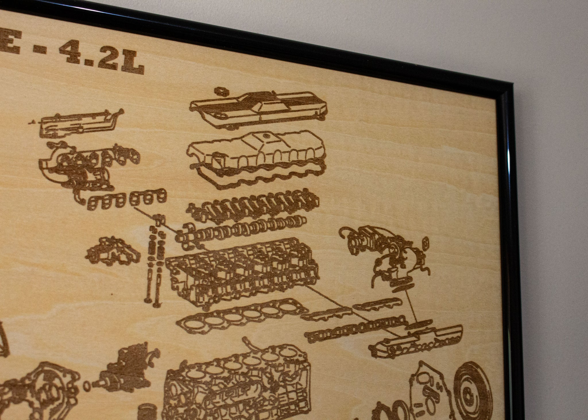 Toyota 1HD-FTE 4.2L exploded view poster