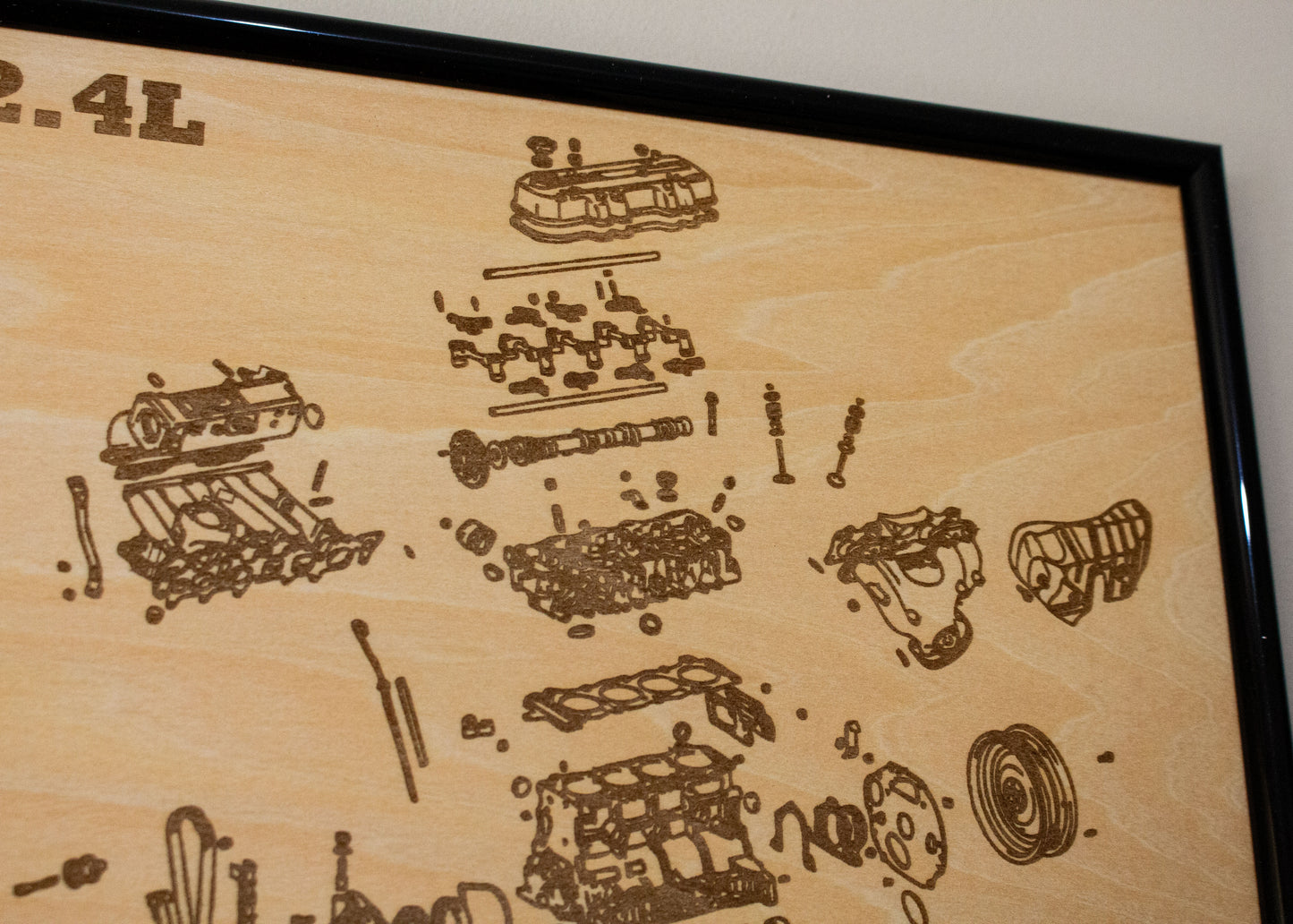 Toyota 22RE 2.4L Exploded View Poster