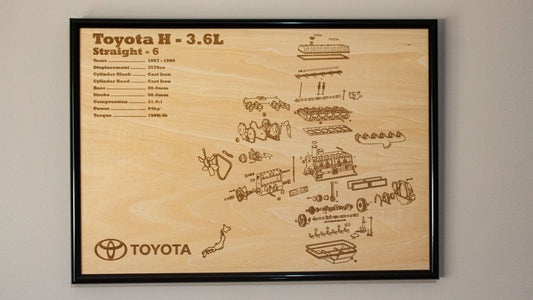Toyota H 3.6L Exploded View Poster