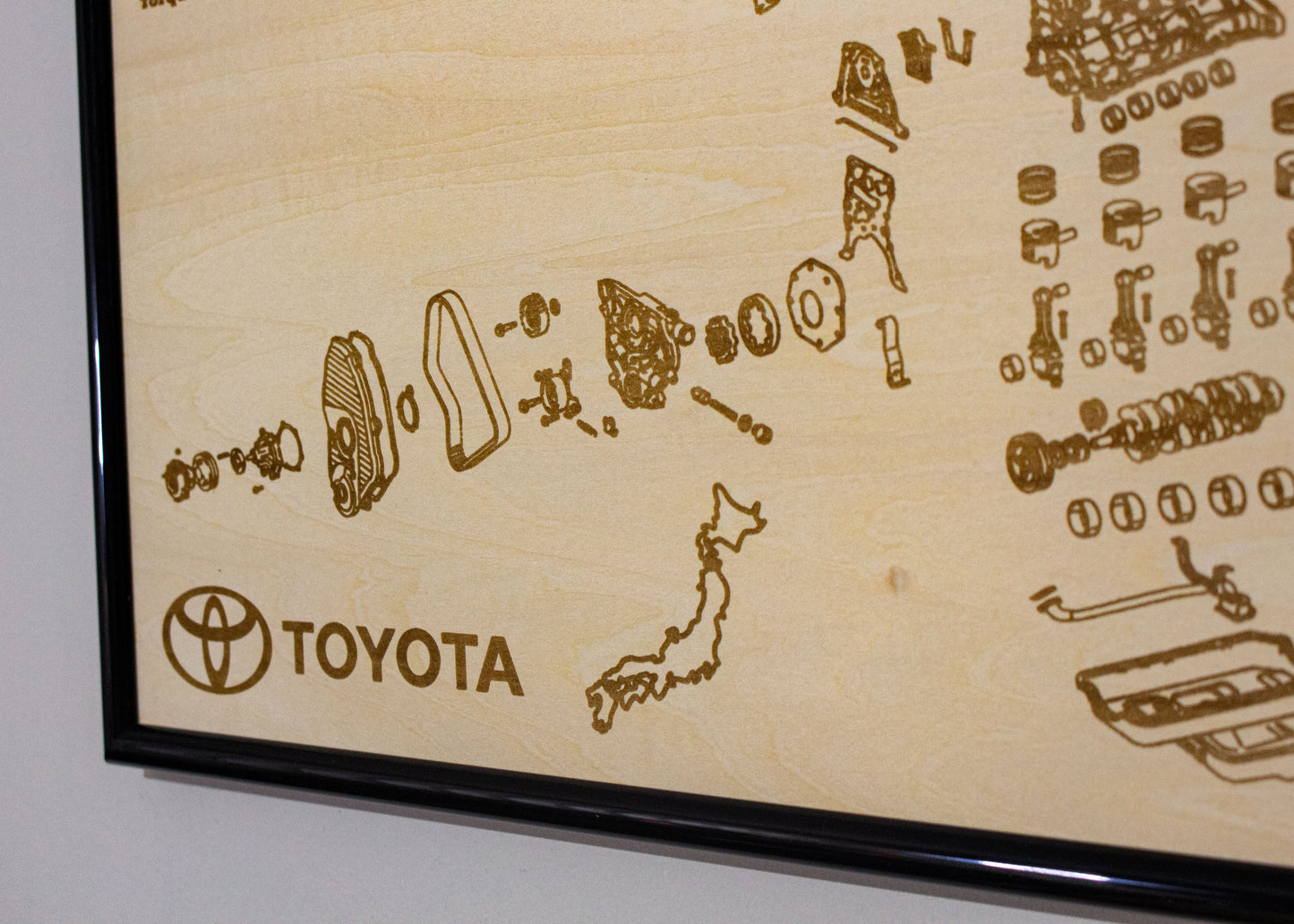 Toyota 5L 3.0L Exploded View Poster