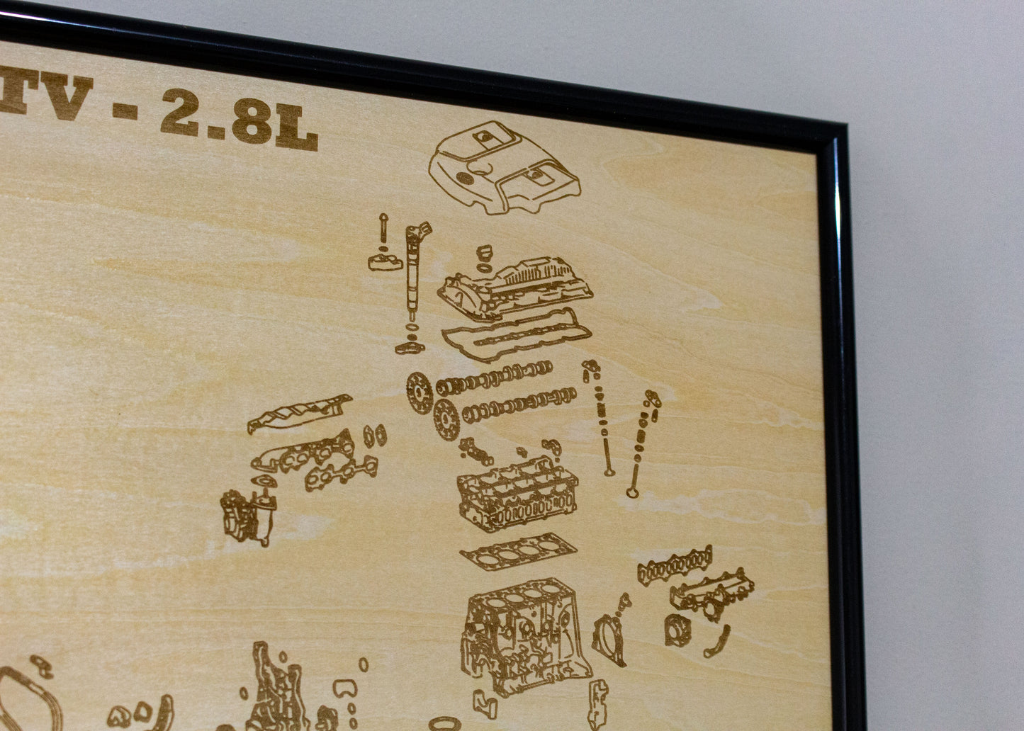 Toyota 1GD-FTV 2.8L Exploded view Poster