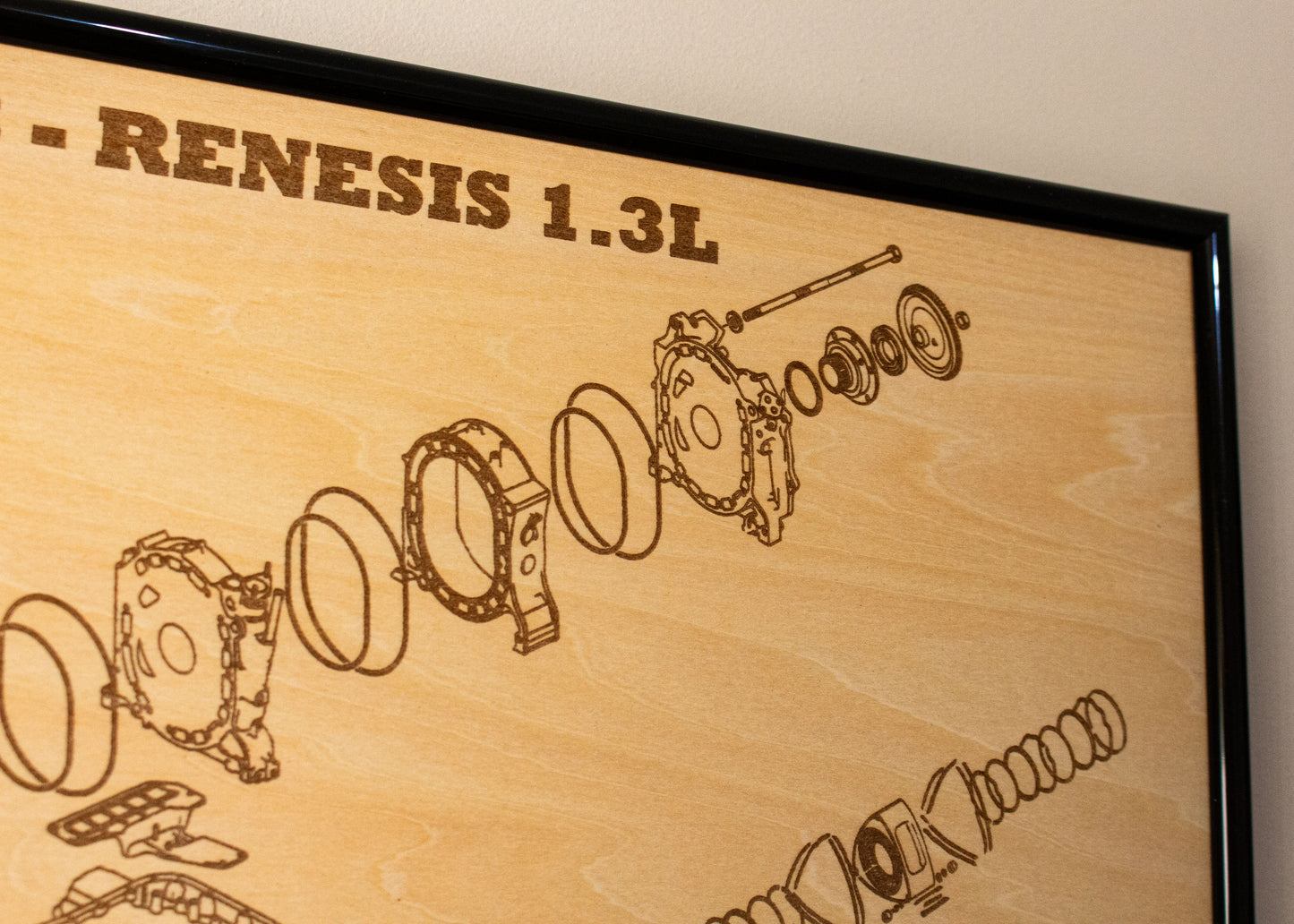 Mazda 13B-RENESIS rotary engine Exploded View Poster