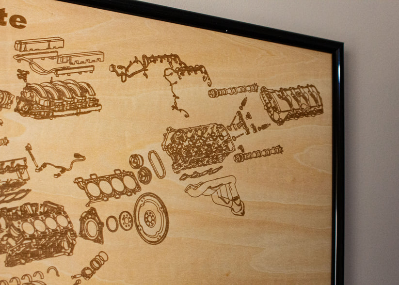 Ford 5.0 Coyote exploded view poster [1st Gen] – EngineMaps