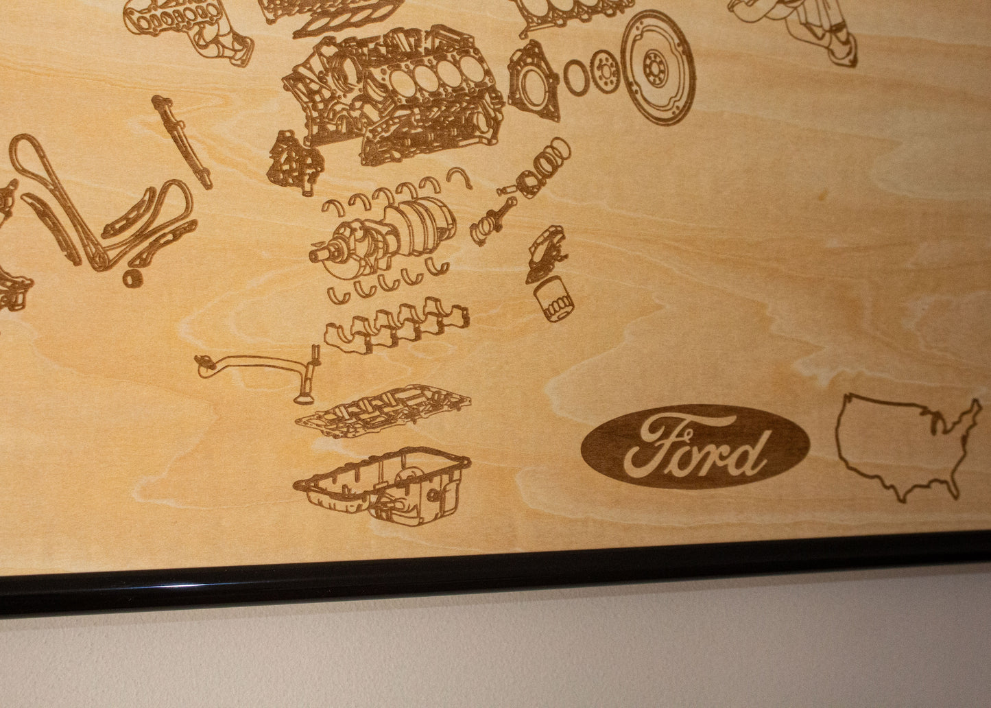 Ford 5.0 Coyote exploded view poster [1st Gen]