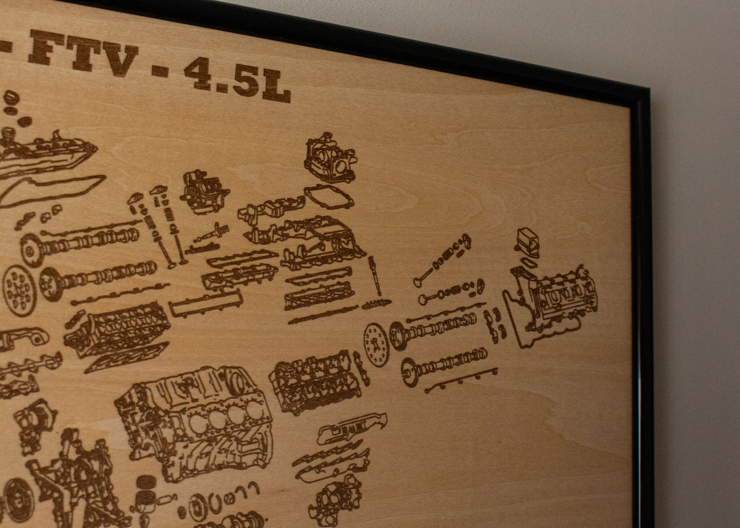 Toyota 1VD-FTV 4.5L exploded view poster