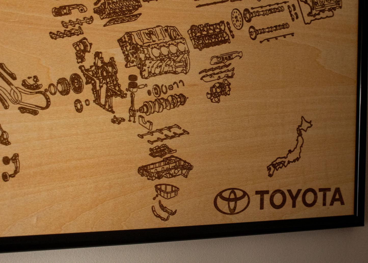 Toyota 1VD-FTV 4.5L exploded view poster