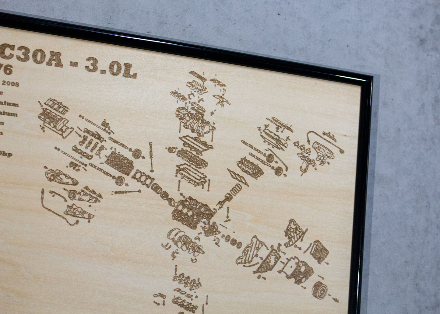Honda C30A 3.0L Exploded View Poster