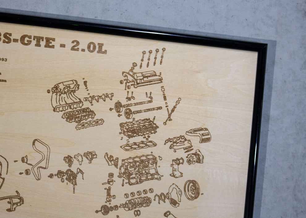 Toyota 3S-GTE 2.0L [2nd Gen] Exploded View Poster – EngineMaps
