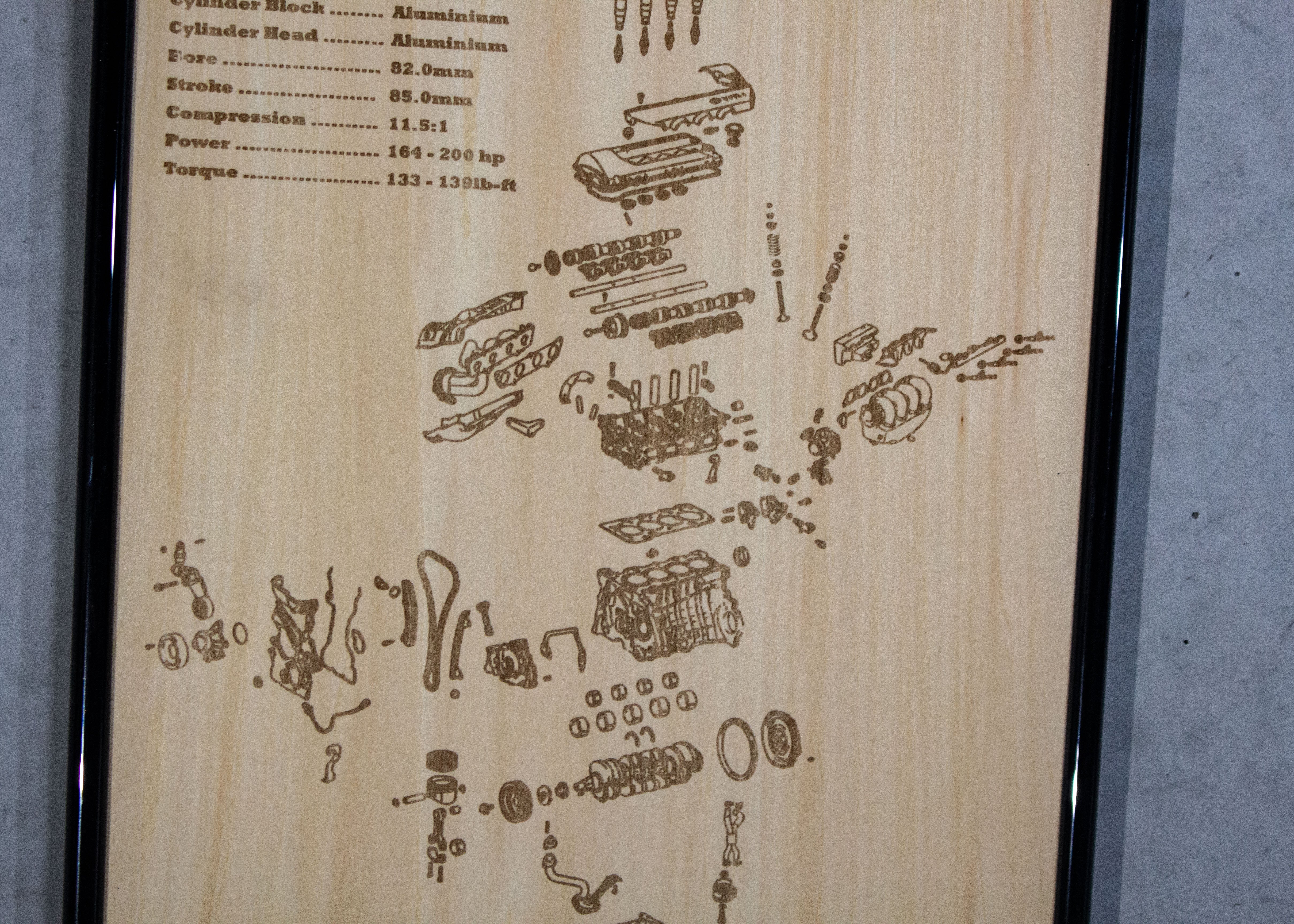 Toyota 2ZZ-GE 1.8L Exploded View Poster – EngineMaps