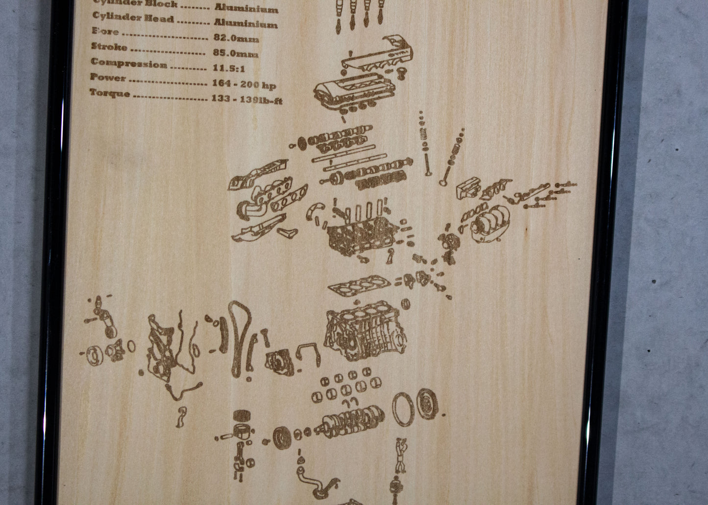 Toyota 2ZZ-GE 1.8L Exploded View Poster