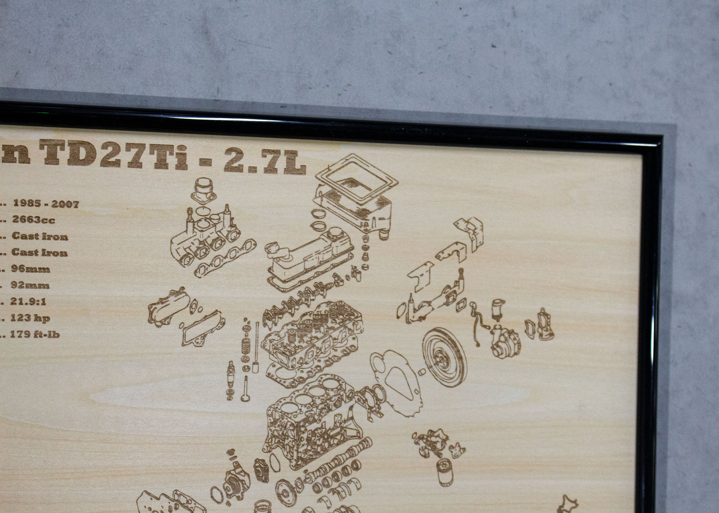 Nissan TD27TI 2.7L exploded view poster