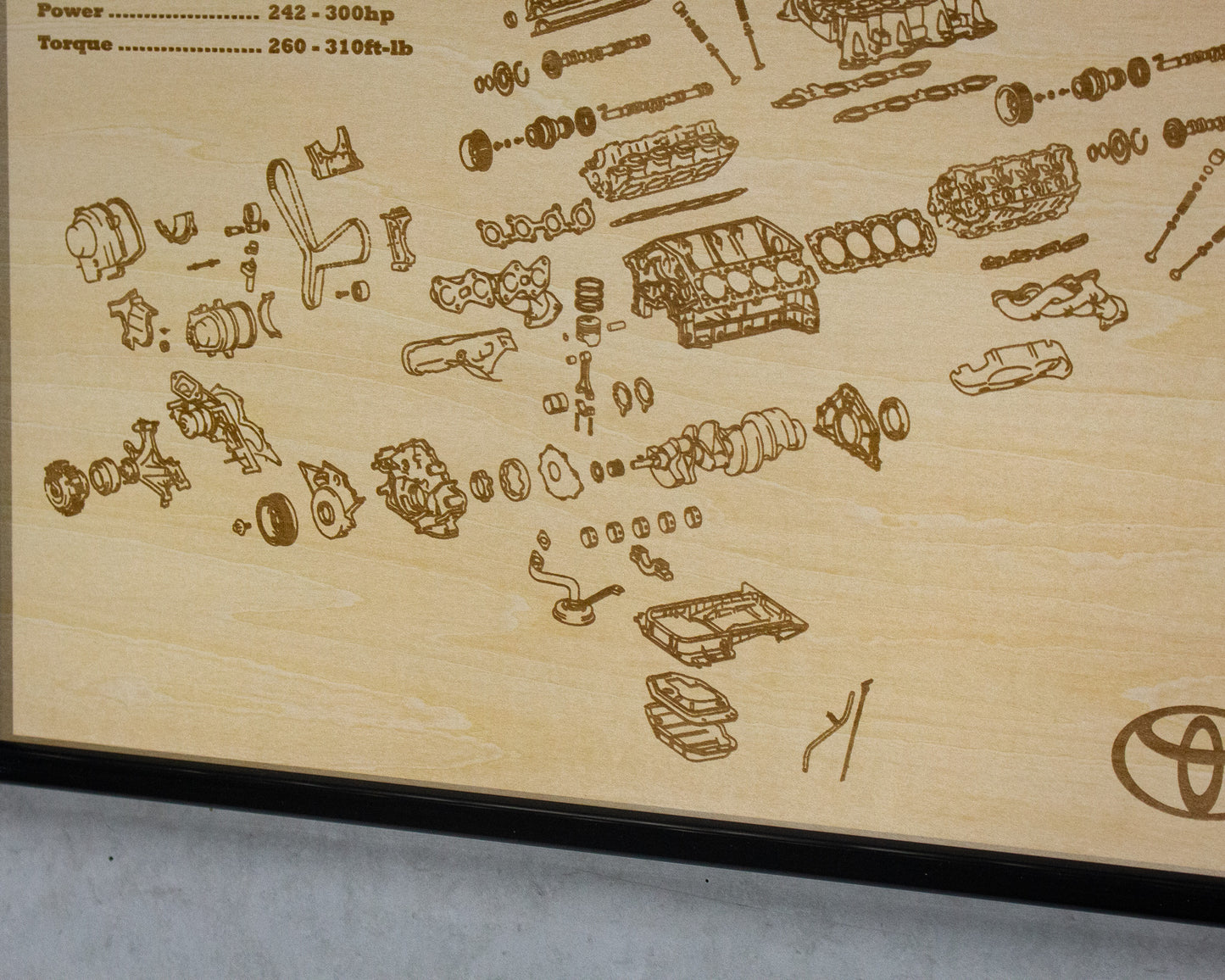 Toyota 1UZ-FE 4.0L Exploded View Poster