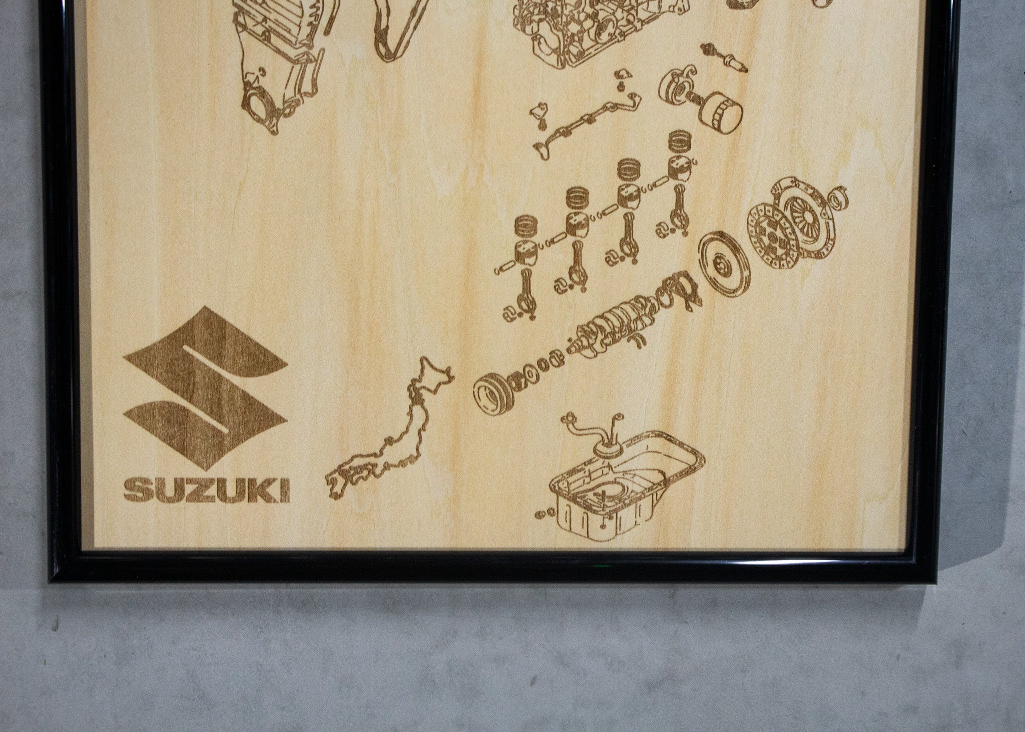 Suzuki G13B 1.3L exploded view poster – EngineMaps