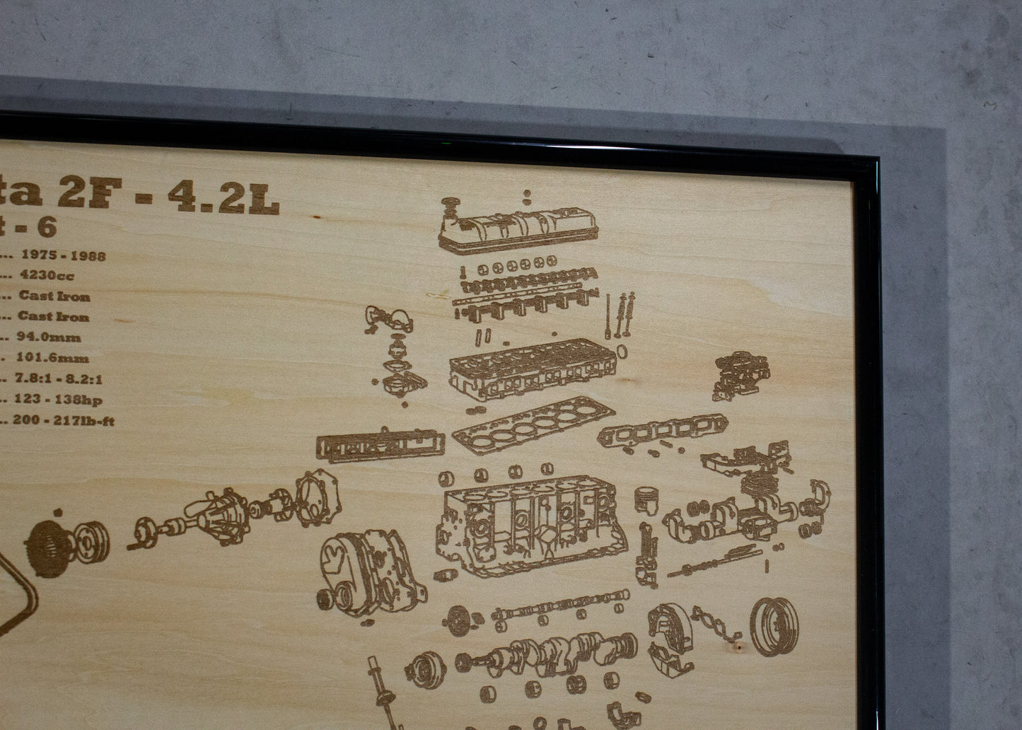 Toyota 2F 4.2L exploded view poster
